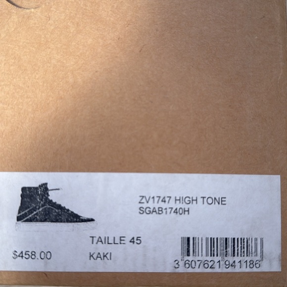 ZATIG & VOLTAIRE SNAKESKIN SUEDE HIGH TOP SHOES with dust bag - Picture 5 of 9